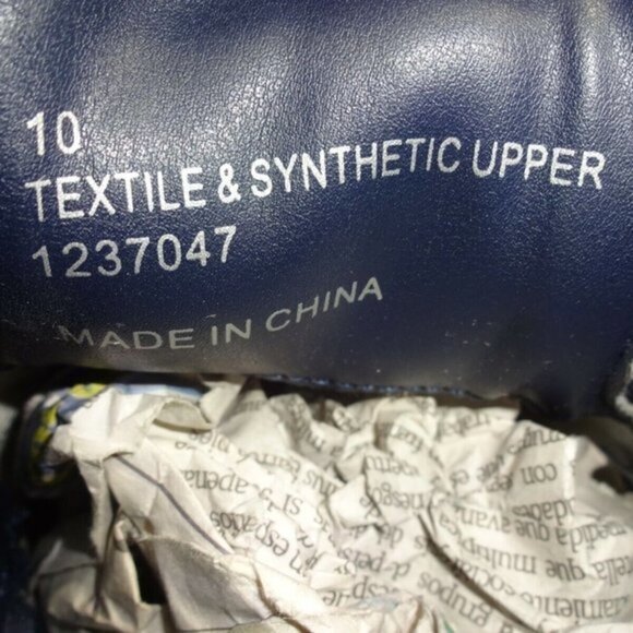 TORCH Mens Size 10 Navy Blue Checks Slip On Walking Sneaker Shoes 1237047 - Picture 10 of 10